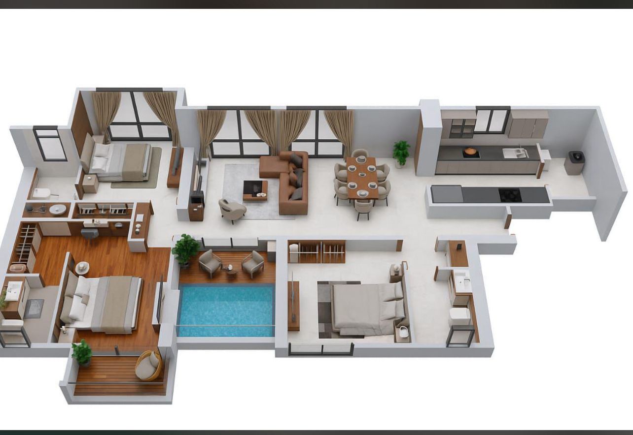 3 BHK Floor Plan