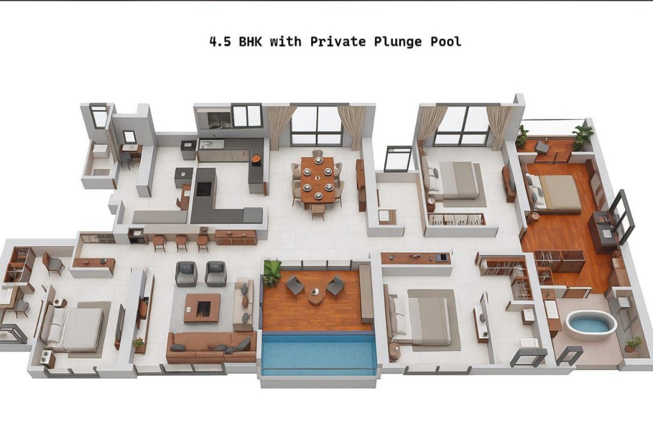 4.5 BHK Floor Plan